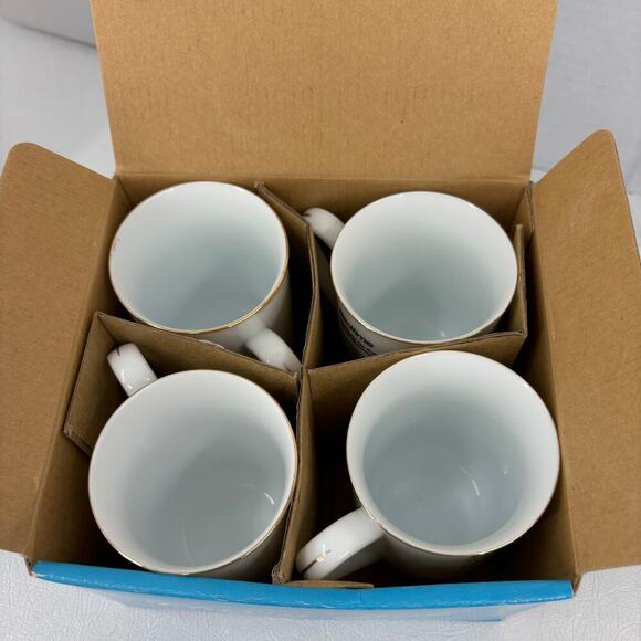 Norman Rockwell Mug Gift Set Vintage 1986 Museum Collections 24 K Gold Trim Cups - Picture 10 of 12